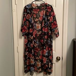 LuLaRoe Open Front Floral Cardigan